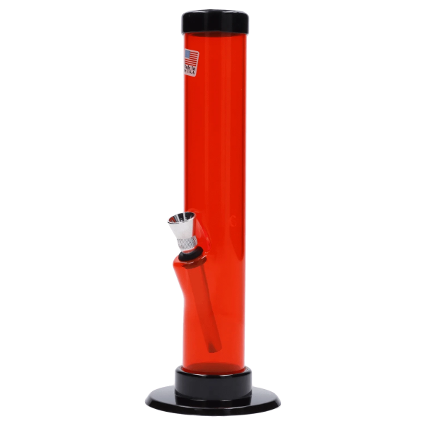 Straight Tube with Carb Hole Acrylic Bong - 9 in.