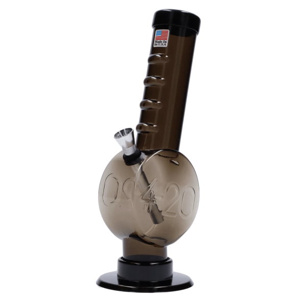 JM Plastics 420 Coin Base with Grip Acrylic Bong - 9 in.