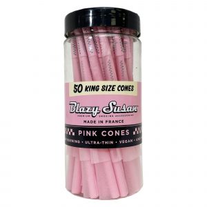 Blazy Susan King Size Pink Pre Rolled Cones - 50 Count