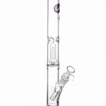 12" Clear Single UFO Showerhead Perc Straight Tube
