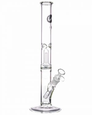 12" Clear Single UFO Showerhead Perc Straight Tube