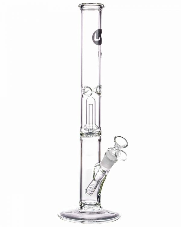 12" Clear Single UFO Showerhead Perc Straight Tube