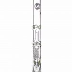 12" Clear Single UFO Showerhead Perc Straight Tube