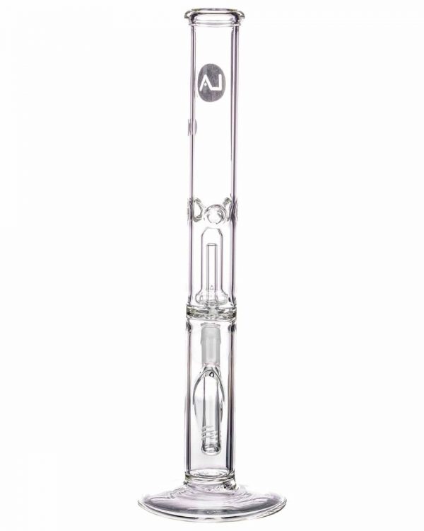 12" Clear Single UFO Showerhead Perc Straight Tube