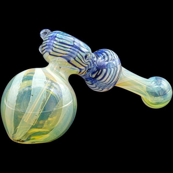 "Raked Hammer" Fumed Hammer Bubbler Pipe (Various Colors)