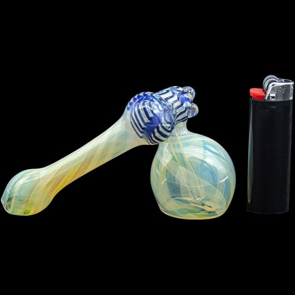 "Raked Sidecar" Fumed Sidecar Bubbler Pipe (Various Colors)