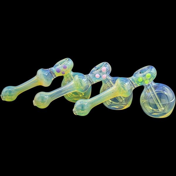 "Silver Hammer" Fumed Hammer Bubbler Pipe (Various Colors)