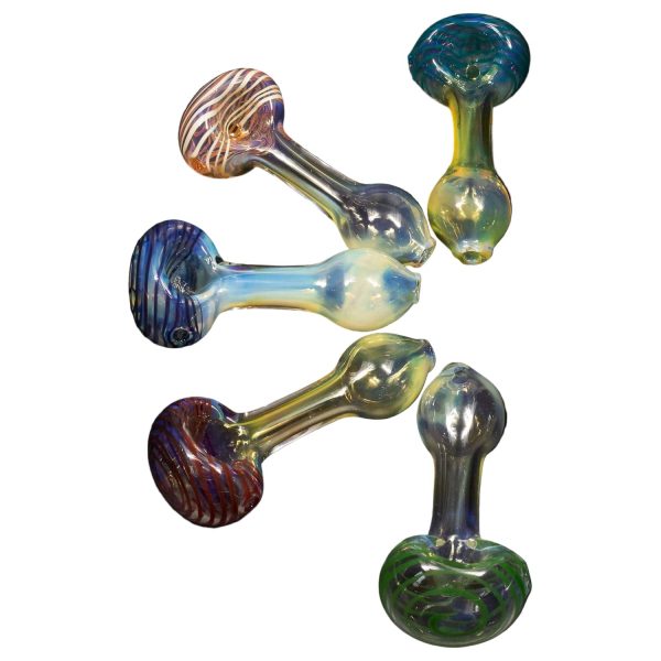 "Spiral-Head" Color Changing Glass Spoon Pipe