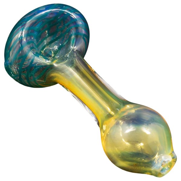 "Spiral-Head" Color Changing Glass Spoon Pipe