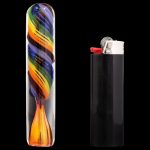 "Twisted Rainbow" Fumed Glass Chillum