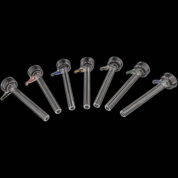 9mm Clear Slide Bowl w/ Color Handle for Pull-Stem Bongs