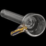 9mm Clear Slide Bowl w/ Color Handle for Pull-Stem Bongs