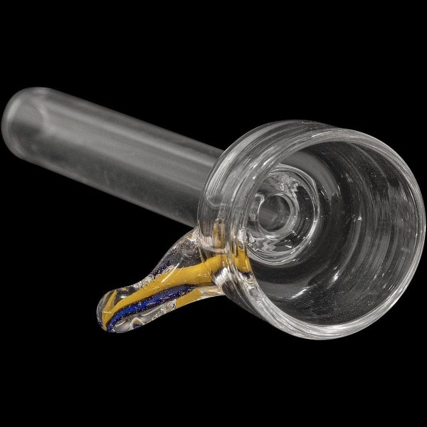 9mm Clear Slide Bowl w/ Color Handle for Pull-Stem Bongs