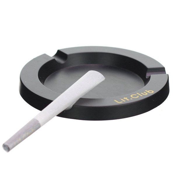 Lit Club Black Metal Ashtray