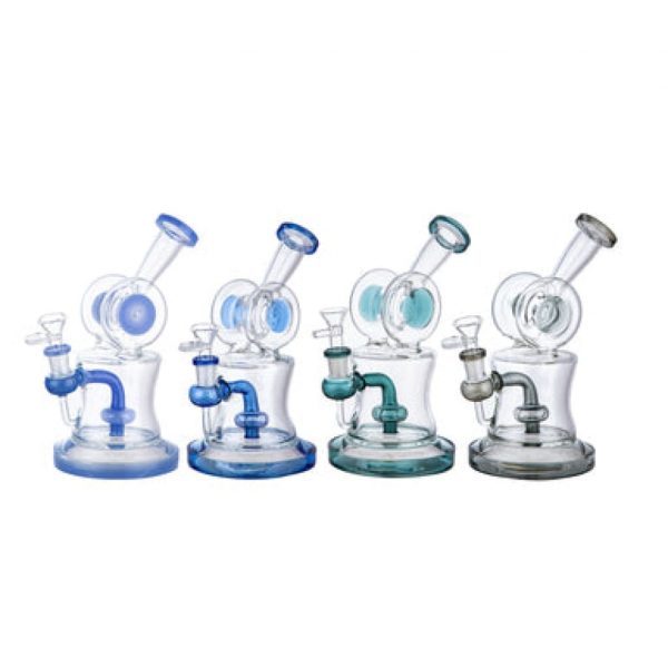 Lotus Glass 8 Inch Tall Color Changing Glass Beaker Water Pipe