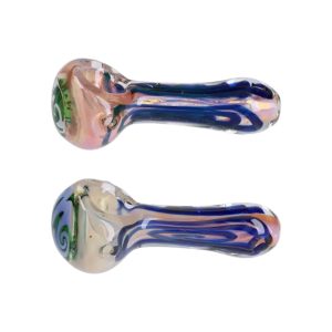 Frit Blood Color Art Pipe - 4 in.