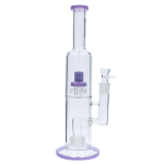 Smoke Cartel Dual Perc with Color Accents Bong - 15 in.