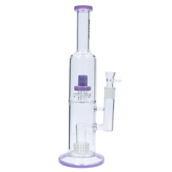 Smoke Cartel Dual Perc with Color Accents Bong - 15 in.