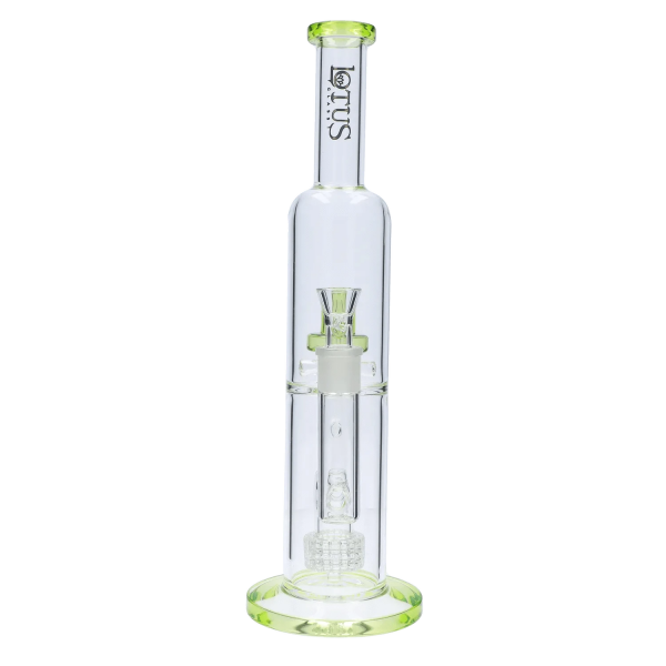 Smoke Cartel Dual Perc with Color Accents Bong - 15 in.