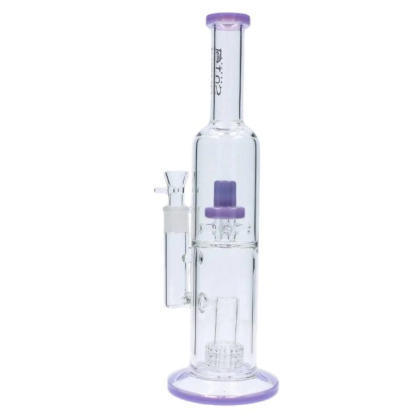 Smoke Cartel Dual Perc with Color Accents Bong - 15 in.