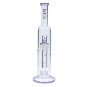 Smoke Cartel Dual Perc with Color Accents Bong - 15 in.