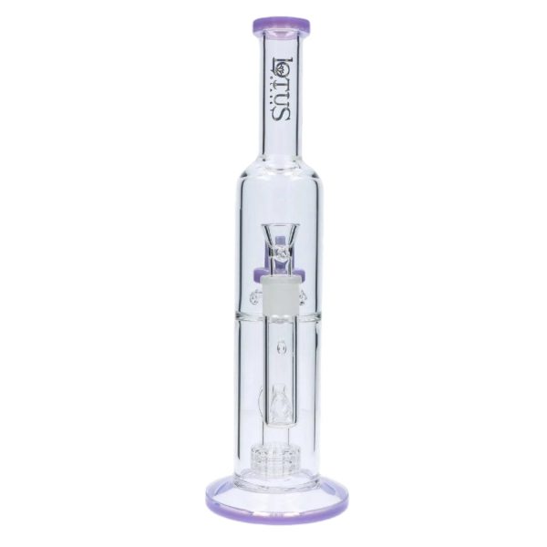 Smoke Cartel Dual Perc with Color Accents Bong - 15 in.