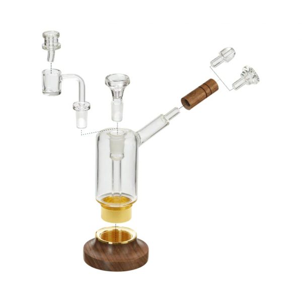 Marley Natural Black Walnut Riggler Portable Dual-use Glass Hand Pipe