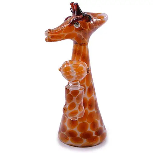 Mrs Giraffe 6 Inch Glass Bubbler Water Pipe