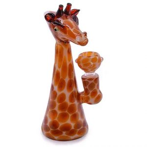 Mrs Giraffe 6 Inch Glass Bubbler Water Pipe