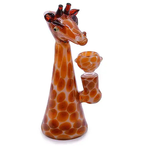 Mrs Giraffe 6 Inch Glass Bubbler Water Pipe