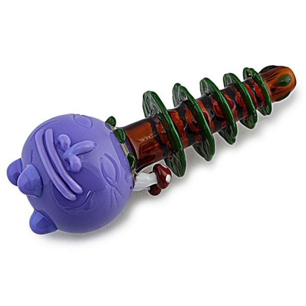 Mushroom Pine Tree Glass Pipe in Vibrant Colors