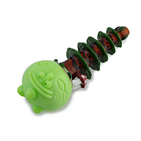 Mushroom Pine Tree Glass Pipe in Vibrant Colors