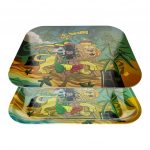 Rasta Metal Rolling Tray with Iconic Rastafarian Scene one Love Design