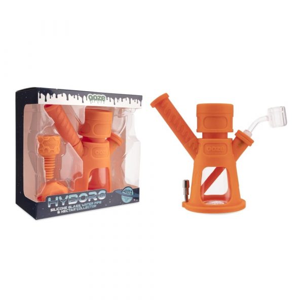 OozeÂ HyborgÂ Silicone Glass 4-in-1 Hybrid Bong and Nectar Collector