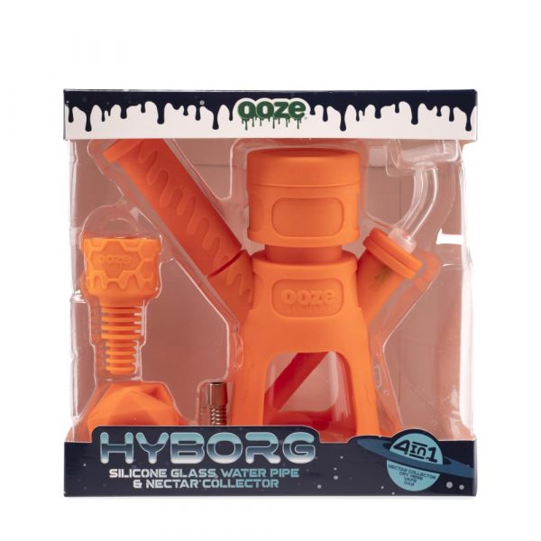 OozeÂ HyborgÂ Silicone Glass 4-in-1 Hybrid Bong and Nectar Collector