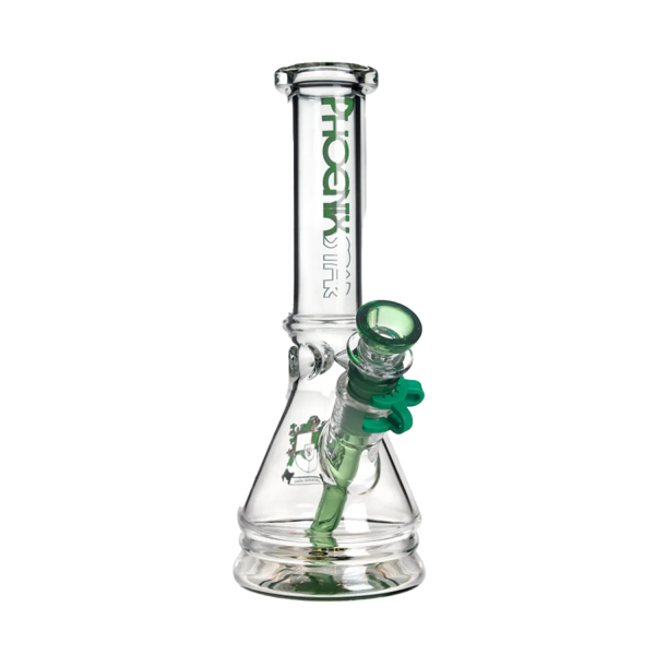 Green Flower Phoenix Star New Design Beaker Bong 10 Inches