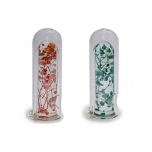 Stylish Plants Capsule Glass Pipe for Unique Smoking Experience