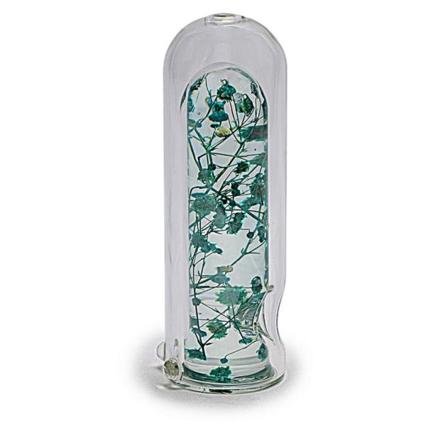 Stylish Plants Capsule Glass Pipe for Unique Smoking Experience