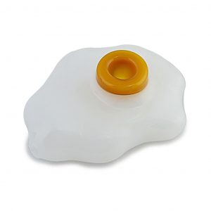 Poached Egg-shaped Glass Pipe for a Sunny Experience