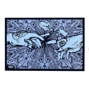 Puff Puff Pass it Uv Gray Moodmats for Dabbing