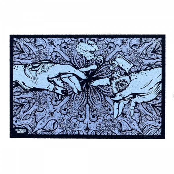Puff Puff Pass it Uv Gray Moodmats for Dabbing