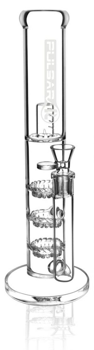 Pulsar Glass Bong With Three Turbine Percolators