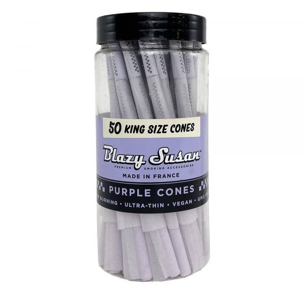 Blazy Susan King Size Purple Pre Rolled Cones - 50 Count