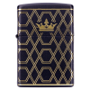 Queen of Bud Black Obsidian Geometric Zippo