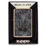 Queen of Bud Black Obsidian Mosaic Zippo