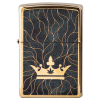 Queen of Bud Black Obsidian Mosaic Zippo