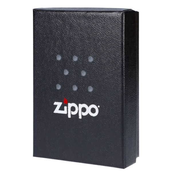 Queen of Bud Black Obsidian Vertical Flame Zippo