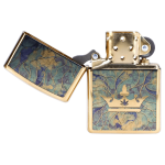 Queen of Bud Blue Topaz Mosaic Zippo