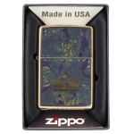 Queen of Bud Blue Topaz Mosaic Zippo