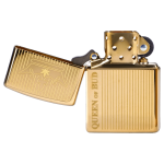Queen of Bud Golden Vertical Flame Zippo